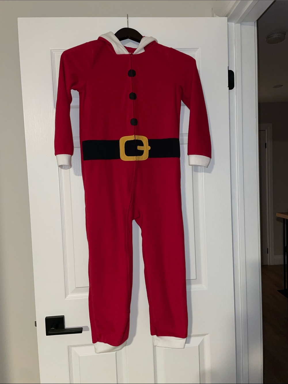 Carter’s Kids Red Santa One-Piece Pajamas with Hood